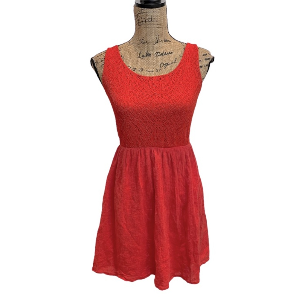 City Triangles Burnt Orange Sleeveless Knit Dress